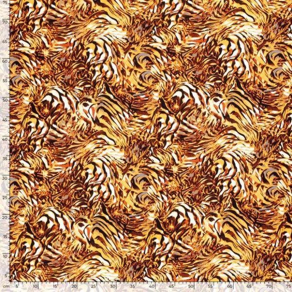 Viskose Borken Krepp Animal Print Erdtöne